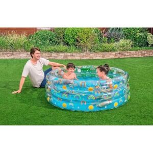 H2OGo Rainbow Splash Play Pool Bestway Inflatable Kids Ages 6+